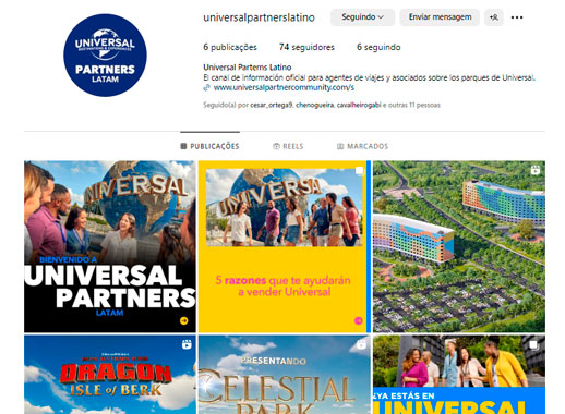 Nuevo perfil de Universal en Instagram para agentes