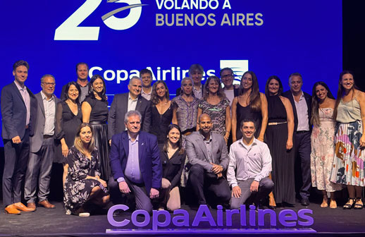 Copa Airlines celebró sus 25 años volando a Buenos Aires