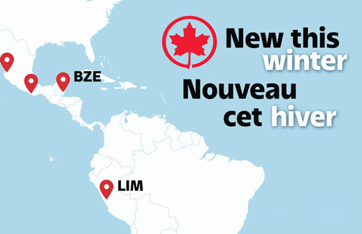 Air Canada amplía su red de vuelos en América Latina